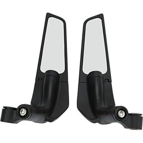 (Confezione da 2) Specchietto retrovisore per moto, specchietto modificato ad ala fissa con grande specchio, compatibile con lo specchietto a coltello del vento Kawasaki Yamaha (1/4)