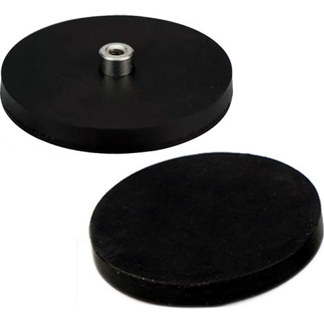SOPORTE MAGNÉTICO CON ROSCA M8 Y CARCASA DE GOMA DE 88x8,5 mm