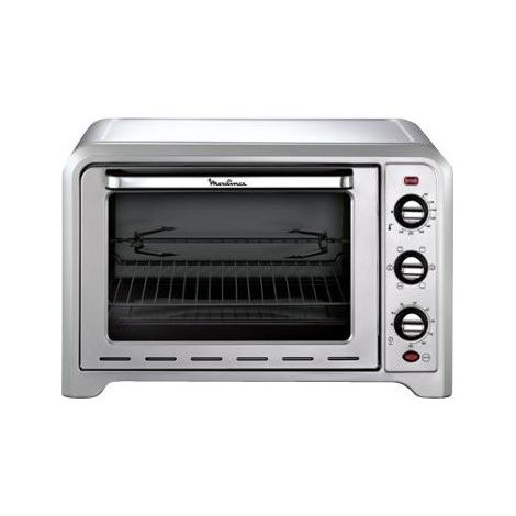 Moulinex – Mini four grill 39 litres – Puissance 2 kW – Design argent – Cuisson, rôtissage et grillade – Compact pour petites cuisines - OX485E10