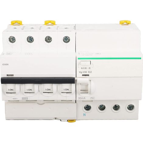 Disjoncteur Miniature 4P AC400V, Disjoncteur Miniature Sécurité PA66, Disjoncteur de Protection Contre les Surcharges pour les Systèmes d'éclairage des Immeubles de Bureaux et Résidentiels (1/5)