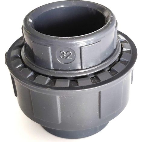 Racord Union 3 pièces 32 mm intérieur à coller des 2 côtés PVC pression PN16 32mm FF Femelle Femelle (1/4)