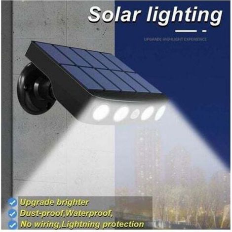 Lampe Solaire Exterieur - Detecteur De Mouvement PIR - 360° Éclairage Extérieur - IP65 Étanche - Batterie 1200 mAh - Pour Jardin Terrasse Cour - 2 Pièces (1/4)