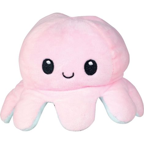 Peluche pieuvre reversible : 19 cm