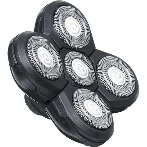 Tête De Rasoir , Lames de Rechange Pour Rasoir,Tête Rasoir 5 Têtes faciles à Installer Rasoir électrique Flottant Barbe Tondeuse à Cheveux Pratique Universel Double Anneau Lame Rasage Remplacement-Kar (1/4)
