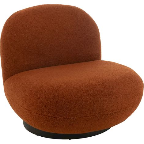 Chaise lounge orange en bois et mousse design confort contemporain - Orange terre brûlée (1/5)