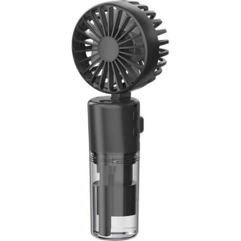 Ventilateur À Pince - Brumisateur Intégré - Affichage Numérique - Rechargeable - Pour Bureau Et Intérieur - 1 Pièce (1/2)