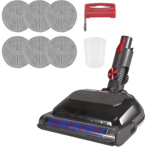 Tête de balai électrique pour aspirateurs V7, V8, V10, V11 et V15, accessoire de nettoyage avec phares LED et réservoir d'eau (1/4)