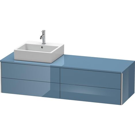 Meuble sous-vasque XSQUARE 400x1600x548m avec éclairage li bleu pierre brillant