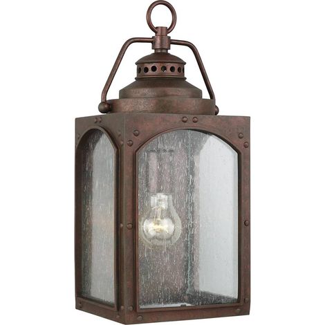 Elstead Randhurst Outdoor 1 Leichte mittlere Wandlaterne, Kupferoxid, IP44, E27 (1/5)
