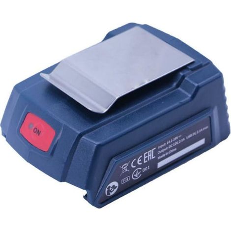Chargeur USB Bosch Gaa18-24 avec voyant lumineux, adaptateur pour batteries 14,4-18V Cisea, accessoire de recharge compact et pratique pour outillage sans fil. (1/5)