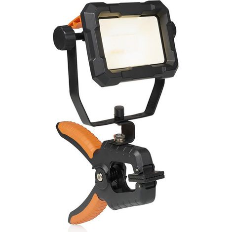 LED Baustrahler mit Klemme, 360 Grad drehbar, IP65, 2100 lm, Tageslichtweiß (1/5)