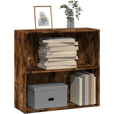 Bücherregal Räuchereiche 80x30x77 cm Holzwerkstoff