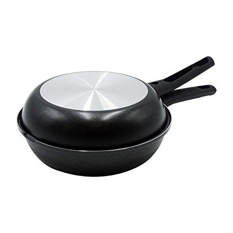 AGNELLI Fornetto Doppio Alluminio Antiaderente con Manici in Bakelite D 28 cm
