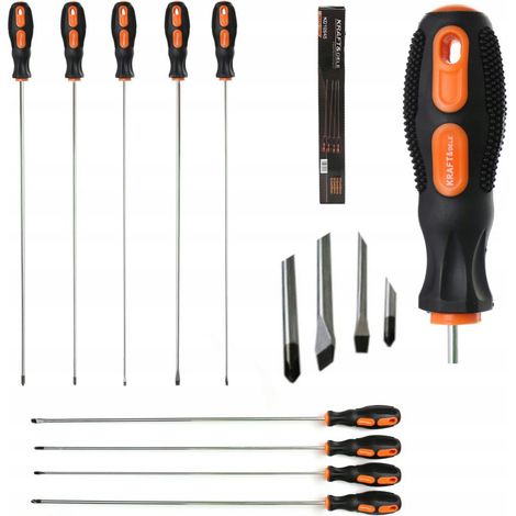 Jeu de tournevis longs Kraft&Dele 450 mm, 4 pièces (1/5)