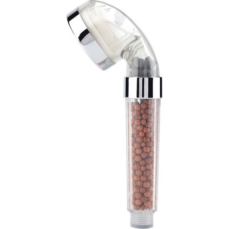Pommeau de douche à main pour salle de bain avec lumière LED alimentée par l'eau et particules anioniques (multicolore) (1/5)