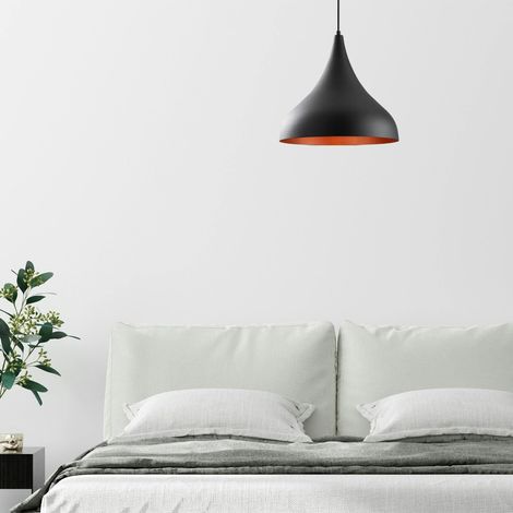 Suspension noire brossée – intérieur brun doré, 41 cm SILE (1/5)