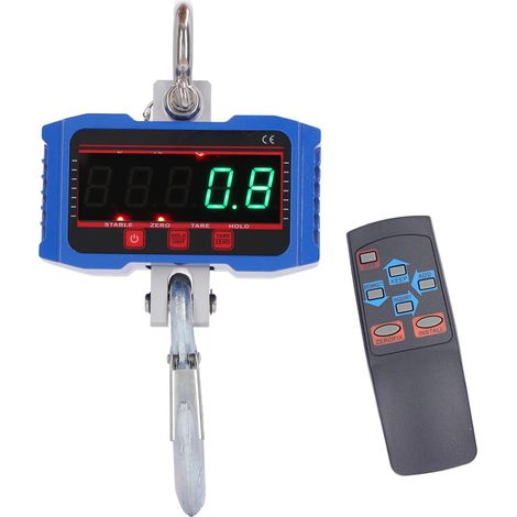 Hanging Scale LED Digital Display Remote Control Weighing Tool for Warehouse Luggage 1000KG/2000LB (1/4)