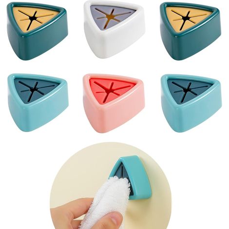 Lot de 6 porte-serviettes adhésifs, crochets pour torchons (1/5)