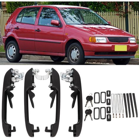 Lot de 4 poignées de porte extérieures avant et arrière gauche/droite avec clés, compatibles avec Golf MK1/MK2