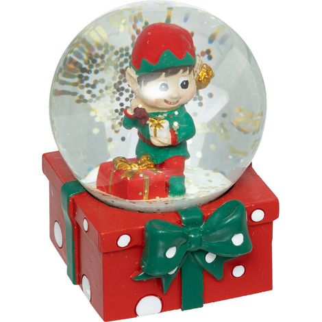 Boules à neige décoratives avec un elfe, 6,5 cm (1/2)