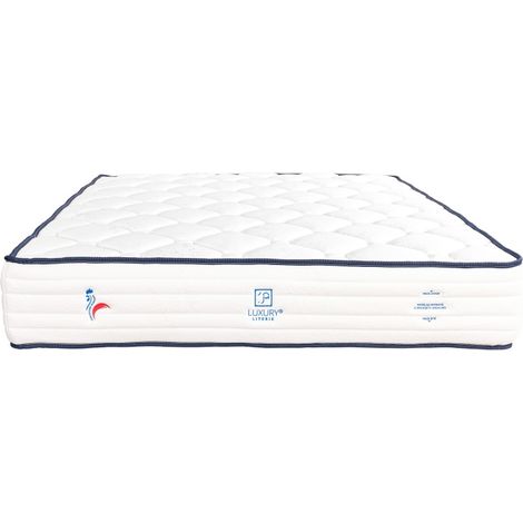 Matelas Patriote, 27cm, Ressorts Ensachés, mousse haute densité, indépendance du couchage, face été/hiver, 90x190cm (1/5)