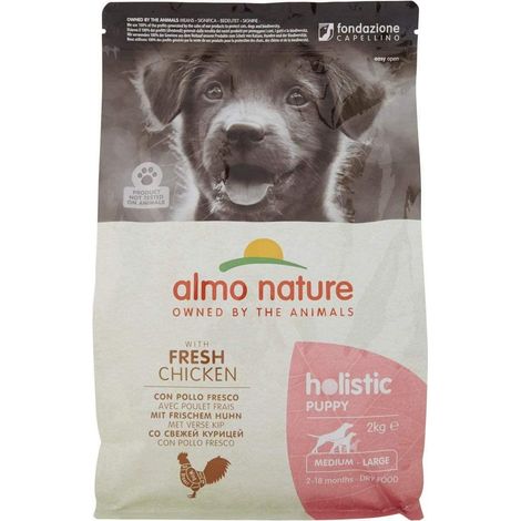 Almo Nature Cane Holistic Puppy Medium Pollo & Riso Disponibile nei formati 2 - 12 Kg - size 12 Kg