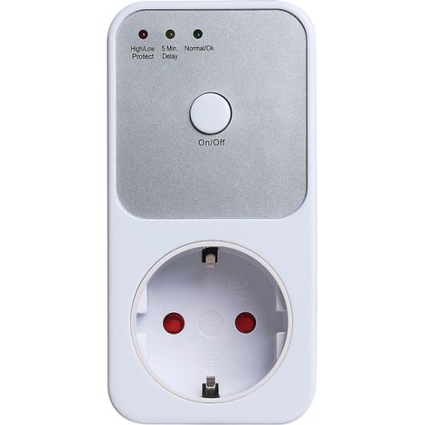 Protecteur de tension 170-260 V, relais 5-6 minutes, prise EU/FR/USA, stabilisateur électrique, interrupteur de protection automatique pour réfrigérateur (1/5)