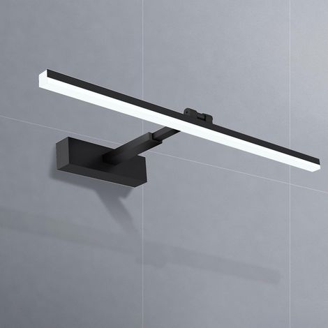 Spiegelleuchte LED Spiegelleuchte Bad Spiegellampe Badezimmer Schwarz 180° Drehbar, Dehnbar, LED fest integriert, Tageslichtweiß, 60cm, energiesparender, Aluminium Lampenschirm (1/5)