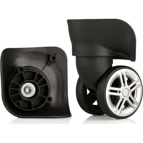 Roulettes pivotantes pour valise, paire de roulettes pivotantes de rechange A19 silencieuses à double rangée (1/5)