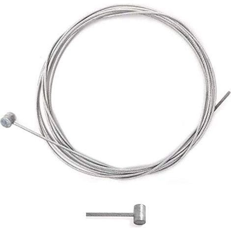 CABLE SOUPLE ACIER 2MM x 2.5M TETE MARTEAU 9x9MM MOTOCULTEUR TRACTEUR TONDEUSE MOTOCULTURE ACCELERATEUR FREIN TRACTION EMBRAYAGE