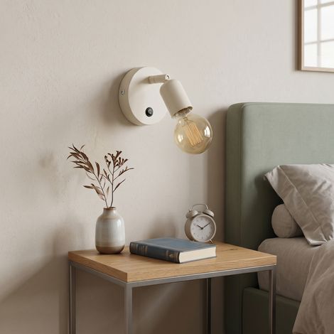 Aplique de Pared de Metal Crema Orientable  Serie FITA (1/5)