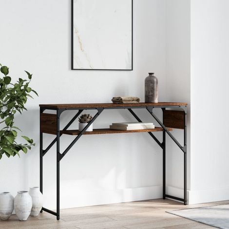 Konsolentisch mit Ablage Braun Eichen-Optik 105x30x75 cm (1/5)