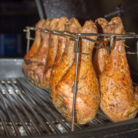 Support Pour Cuisses De Poulet - Rack En Acier Inoxydable Pour Four Fumoir Et Grill - 1 Pièce (1/5)