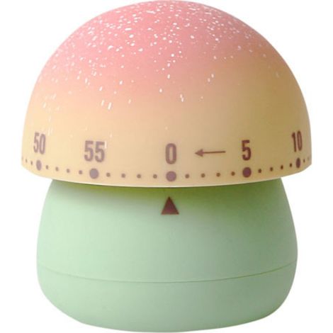 Minuteur mécanique à remontage manuel en forme de champignon, compte à rebours manuel de 60 minutes avec graduations claires, idéal pour la salle de classe, la maison, les études, la cuisine, accessoi