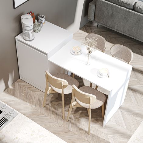 Roomart MILANO Kücheninsel 160 cm breit, Weiß