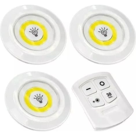 Luce notturna a LED COB senza fili con controllo touch e telecomando per cucina, armadi, scale e bagni.