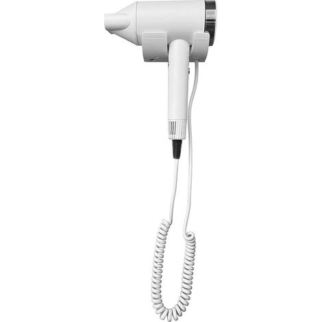 Asciugacapelli bianco con motore brushless con base murale e tasto a rilascio (1/5)