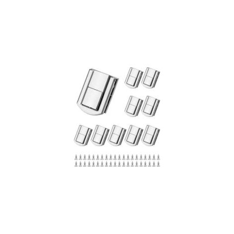 10 cierres de aleación galvanizada para cajas de joyería, inoxidables, fáciles de instalar, con tornillos, aptos para cajas de joyería, cajas de madera y cajas de vino. - Crezuo