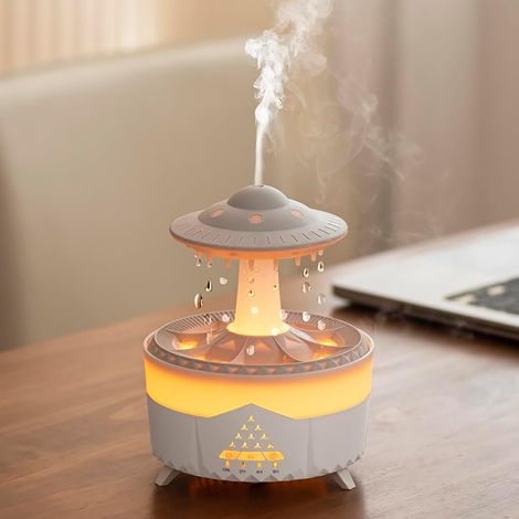 Humidificador de aire en la nube, humidificador de nube de lluvia, OVNI, luz nocturna, aromaterapia, difusor de aceite esencial, humidificador de nube de lluvia, humidificador para el hogar, la oficin (1/5)