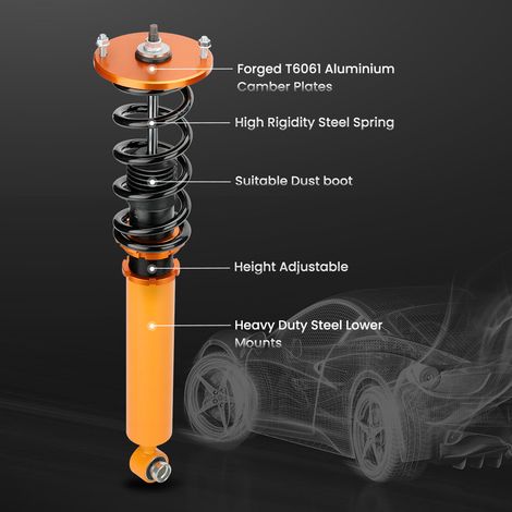Coilovers Suspension Kit For Nissan Skyline R33 1993-1998 GTS25 Type S (1/4)