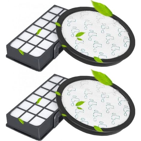 Dos cartuchos de filtro de repuesto aptos para la aspiradora Rowenta Silence Force Cyclonic 4AAAA, compatibles con los modelos RO76xx.