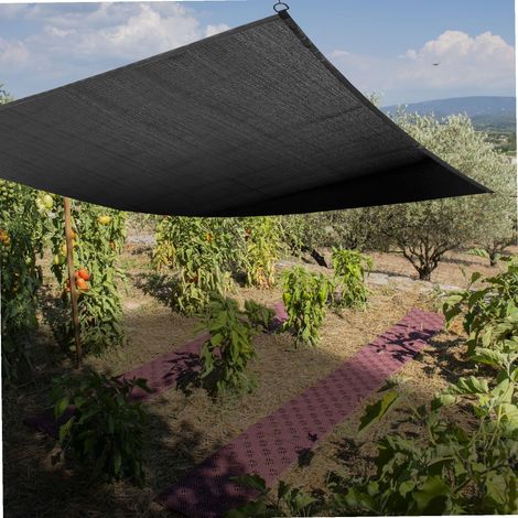 Toile d'Ombrage Potager et Serre 3 x 4m - Polyéthylène Tressé Oeillets Aluminium Tous Les 50 cm - Traitement Anti-UV (1/5)