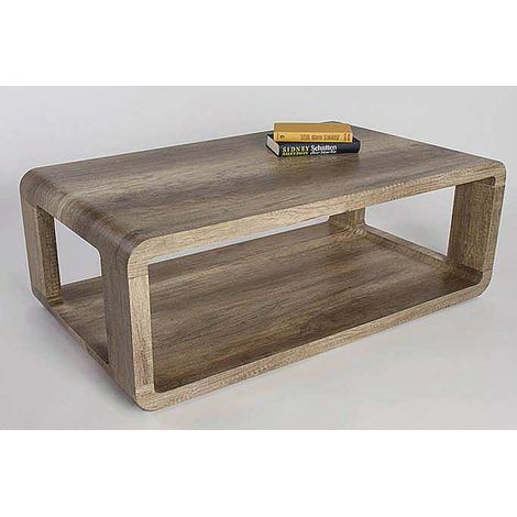 Table basse MADACH-I Chêne sauvage foncé, 1050 x 600 x 400 mm -PEGANE-