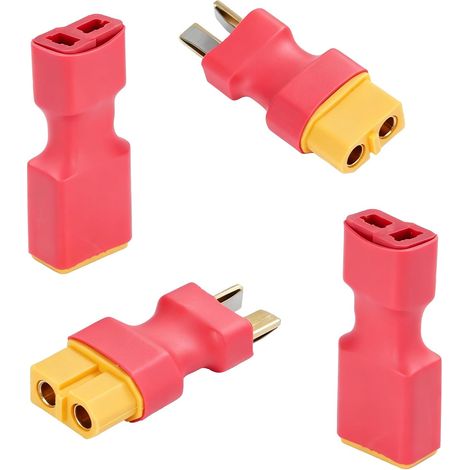 Lot de 4 adaptateurs XT60 Femelle vers mâle Deans T - sans câble - pour Chargeur RC Lipo - Connecteurs de Batterie (1/5)