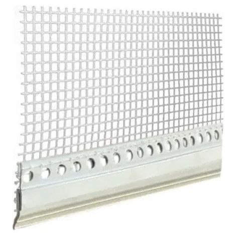 Profilo in pvc con rete per partenza barra 2,5 metri bianco
