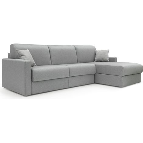 Chris Divano letto angolare 5 posti in tessuto impermeabile T13 288 cm Destro (mat. 160x197) grigio