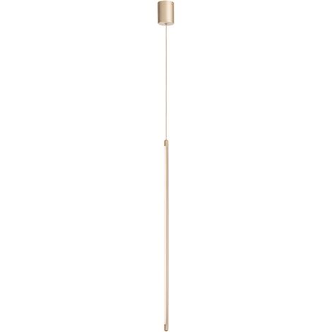 Lampada a sospensione Led verticale in metallo verniciato Oro 6 cm - GENIUS (1/4)
