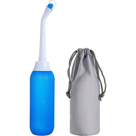 Botella Peri - Bidé portátil - Bidé de irrigación portátil - Perineo - Embarazo - Botella de irrigación posparto - 500 ml - Azul (1/5)
