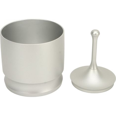 Dosierring aus Aluminiumlegierung mit Antidispersionswirkung für gemahlenen Kaffee, 58 mm, silberfarben, Zubehör für die Kaffeezubereitung (1/5)