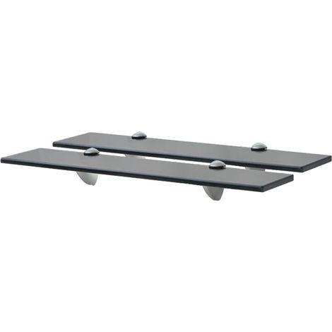 Floating Shelves 2 pcs Glass 50x20 cm 8 mm vidaXL